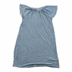 Plain Jane Flutter Sleeve Striped Nightgown